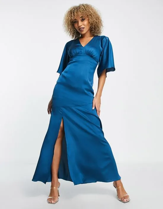 https://images.styletyx.com/images/bridesmaids-satin-maxi-dress-with-flutter-sleeve-and-split-in-teal-blue-liquorish-13335575_3.webp
