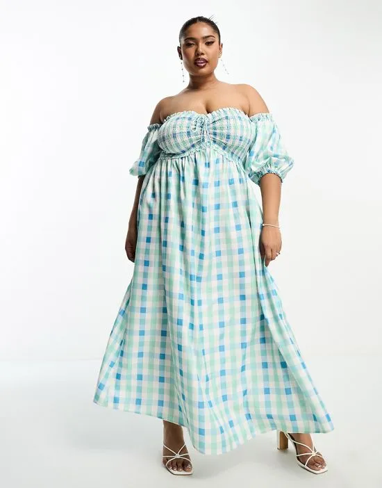 https://images.styletyx.com/images/check-off-shoulder-shirred-maxi-dress-in-blue-the-frolic-plus-383621217_4.webp