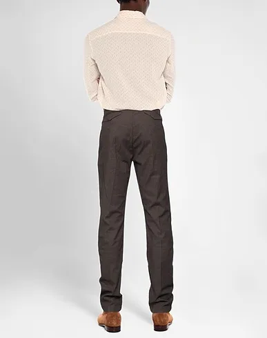 https://images.styletyx.com/images/dark-brown-plain-weave-casual-pants-cruna-3223470_3.webp