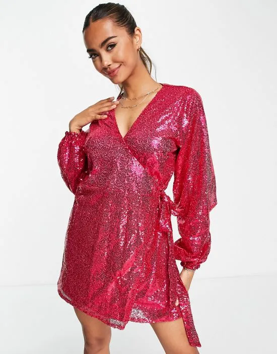 https://images.styletyx.com/images/exclusive-sequin-wrap-detail-mini-dress-in-cerise-pink-in-the-style-3076846_1.webp