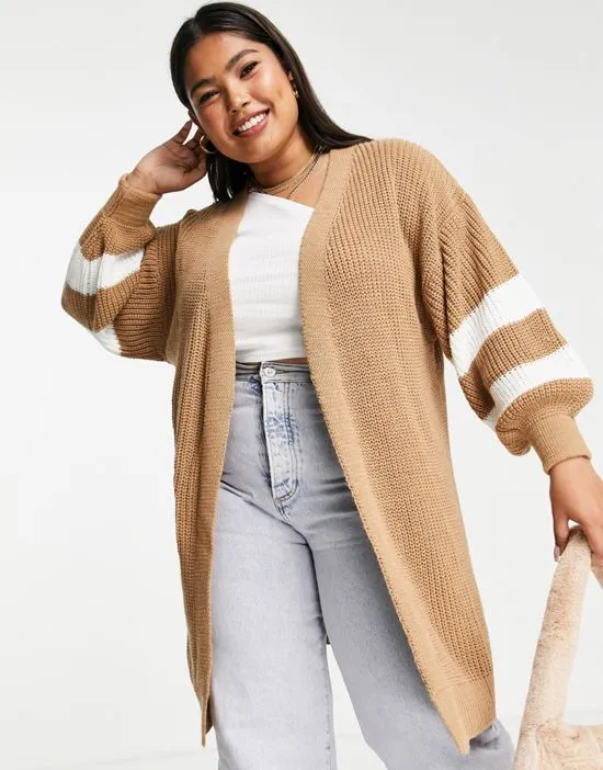 https://images.styletyx.com/images/exclusive-varsity-cardigan-with-side-stripes-in-camel-yours-2695399_3.webp