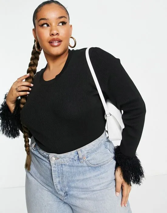 https://images.styletyx.com/images/fitted-ribbed-sweater-with-fluffy-cuffs-in-black-wednesday-s-girl-curve-2568900_3.webp