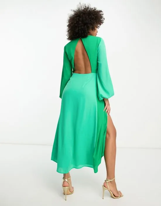 https://images.styletyx.com/images/knot-front-contrast-maxi-dress-in-green-pretty-lavish-13287458_2.webp