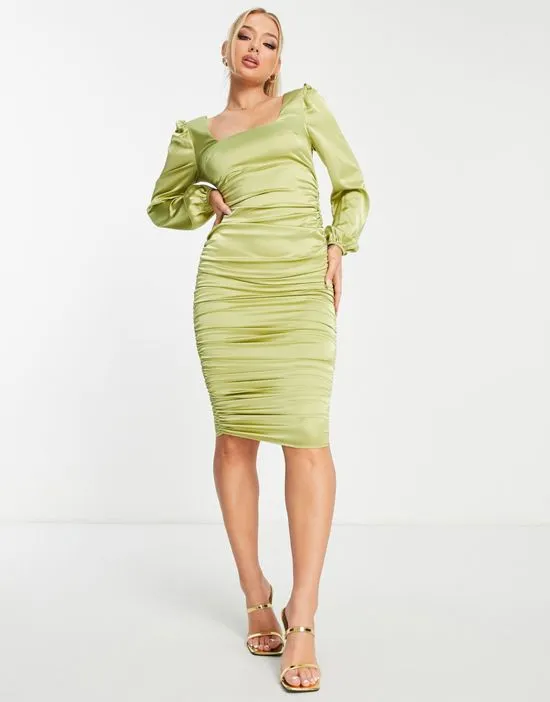 https://images.styletyx.com/images/satin-long-sleeve-ruched-side-midi-dress-in-lime-ax-paris-2133521_1.webp