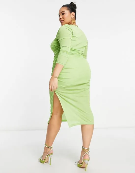 https://images.styletyx.com/images/square-neck-ruched-side-midi-dress-in-sap-green-the-frolic-plus-12999313_3.webp