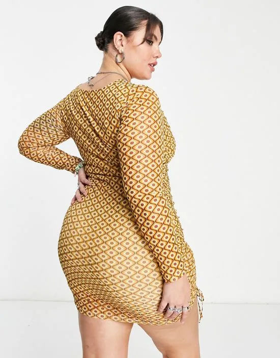https://images.styletyx.com/images/urban-threads-plus-ruched-mesh-mini-dress-in-brown-geo-print-urban-threads-curve-13000007_2.webp