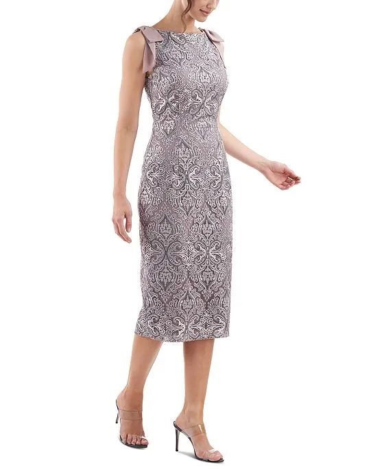 https://images.styletyx.com/images/women-s-bow-shoulder-embroidered-mesh-sheath-dress-js-collections-12926176_3.webp