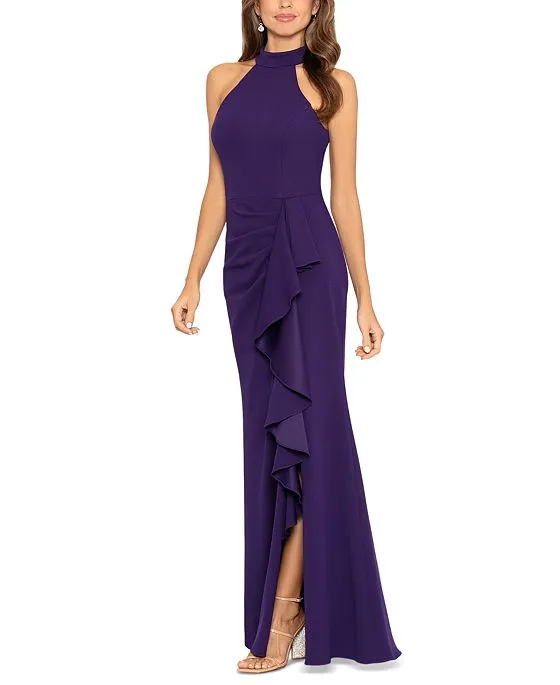 https://images.styletyx.com/images/women-s-high-neck-ruffle-detail-slit-hem-gown-betsy-adam-13060406_3.webp