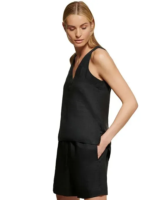 https://images.styletyx.com/images/women-s-linen-v-neck-sleeveless-pullover-top-dkny-15649658_3.webp