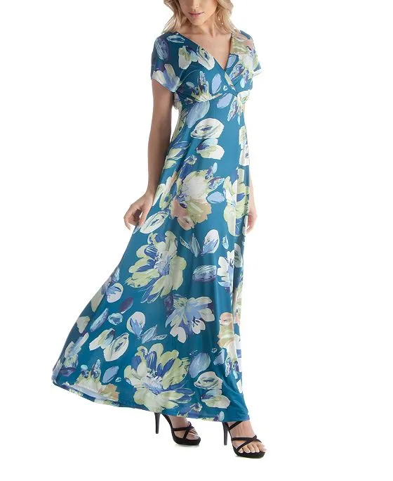 https://images.styletyx.com/images/women-s-v-neck-cap-sleeved-empire-waist-maxi-dress-24seven-comfort-apparel-13333811_3.webp